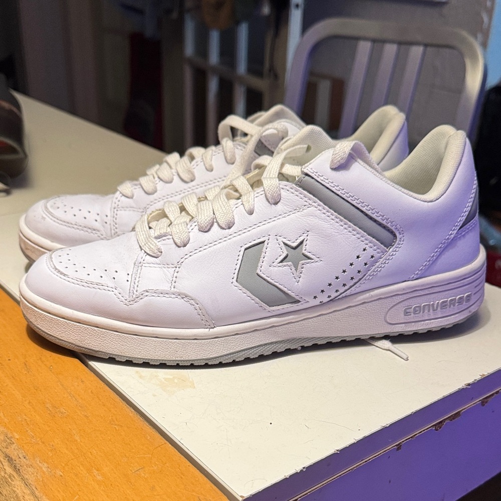 Converse White and Gray Star Sneakers